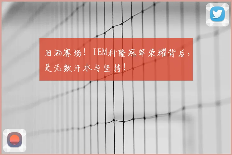 泪洒赛场!IEM科隆冠军荣耀背后,是无数汗水与坚持!